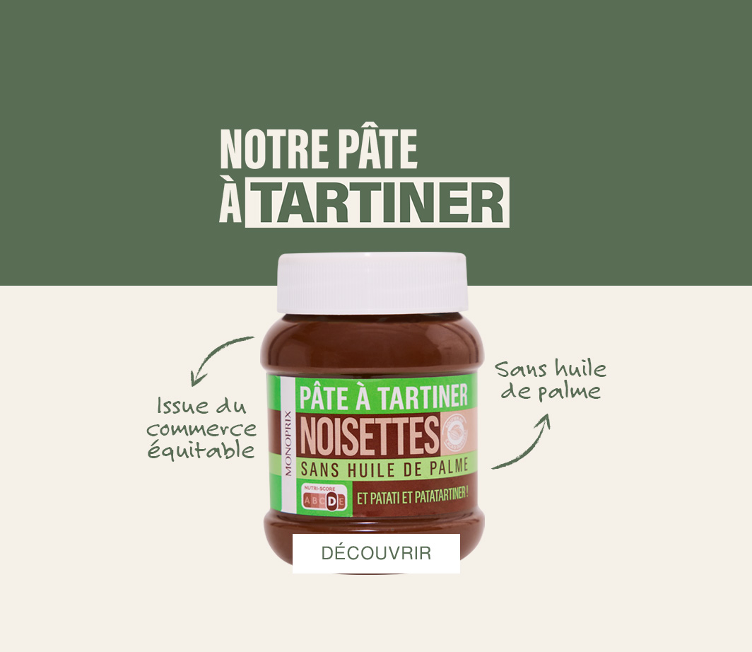 MONOPRIX BIEN CONSOMMER: PÂTE A TARTINER