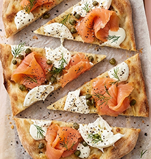 Pinsa saumon fumé & burrata