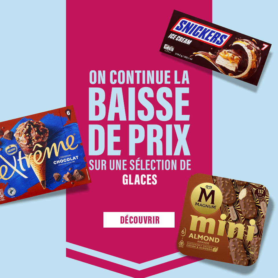 Prix en baisse sur plus de 1000 produits du quotidien