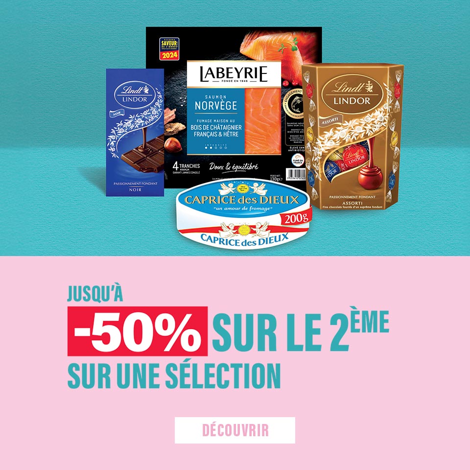 Promo Saint-Valentin : jusqu'à -50% sur le 2ème