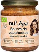 Beurre de cacahuètes caramélisées bio Nu3