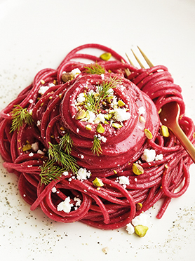 Pâtes au velours de betterave