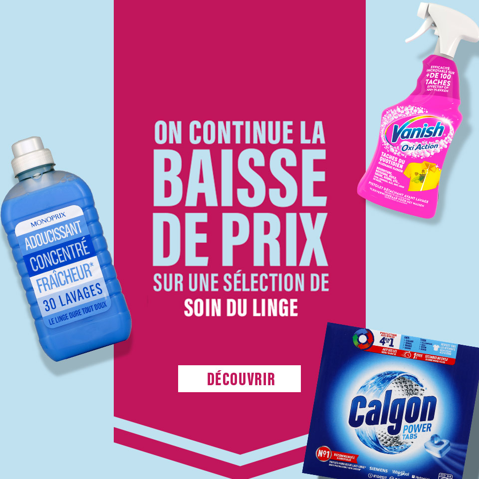 Prix en baisse sur plus de 500 produits du quotidien