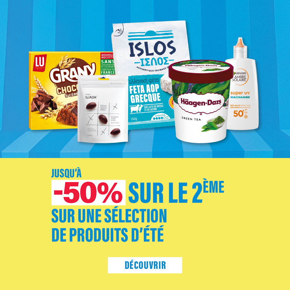 Nos promos pour l'été, le 2ème à -50%