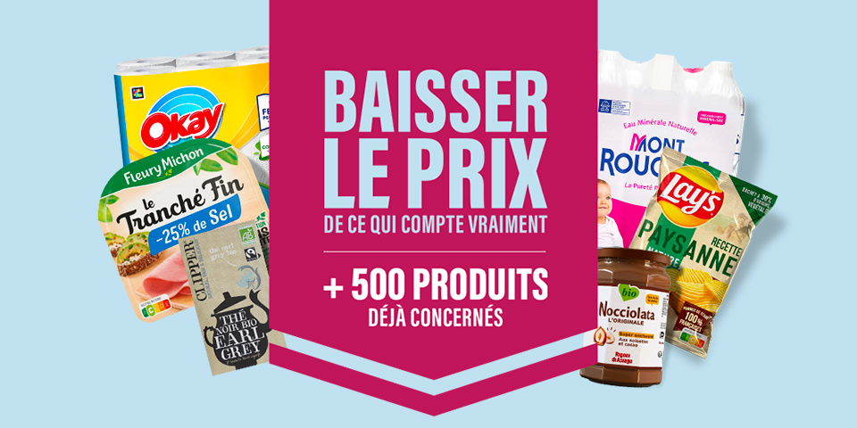Prix en baisse sur plus de 500 produits du quotidien