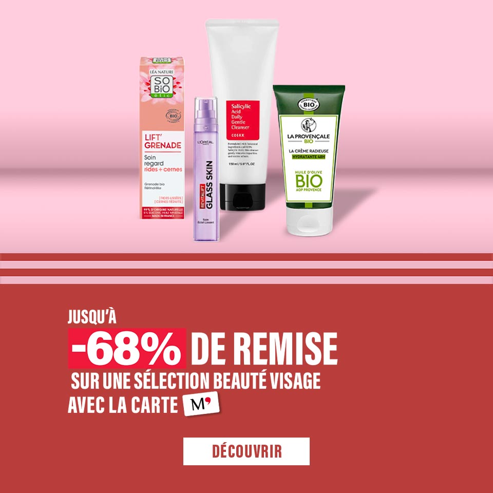 promo beauté, jusqu'à -68% avec la carte