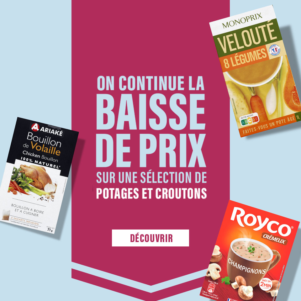 Prix en baisse sur plus de 500 produits du quotidien
