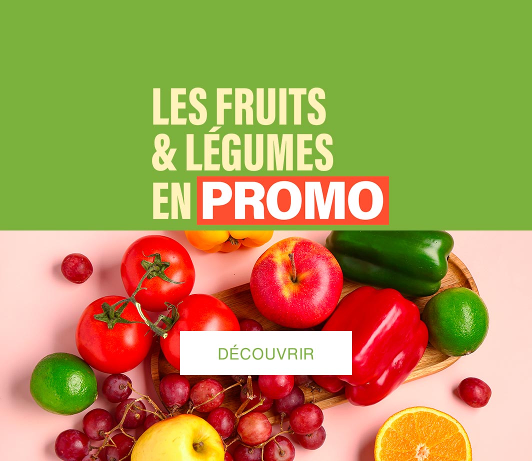 Encart promo fruit et légumes