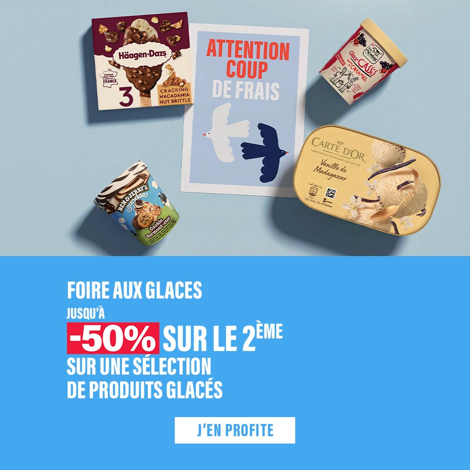 Foire aux glaces, jusqu'à -50% sur le 2ème