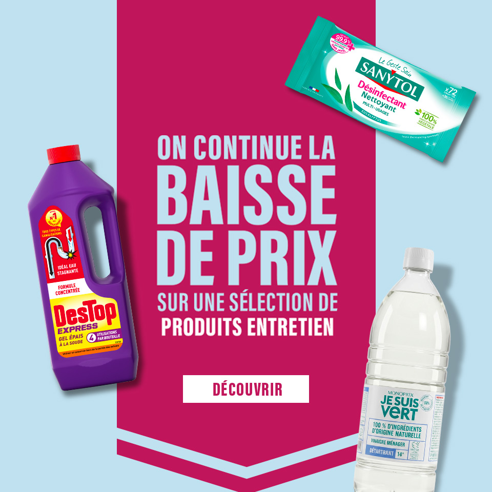 Prix en baisse sur plus de 1000 produits du quotidien