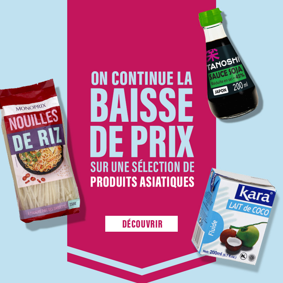 Prix en baisse sur plus de 1000 produits du quotidien