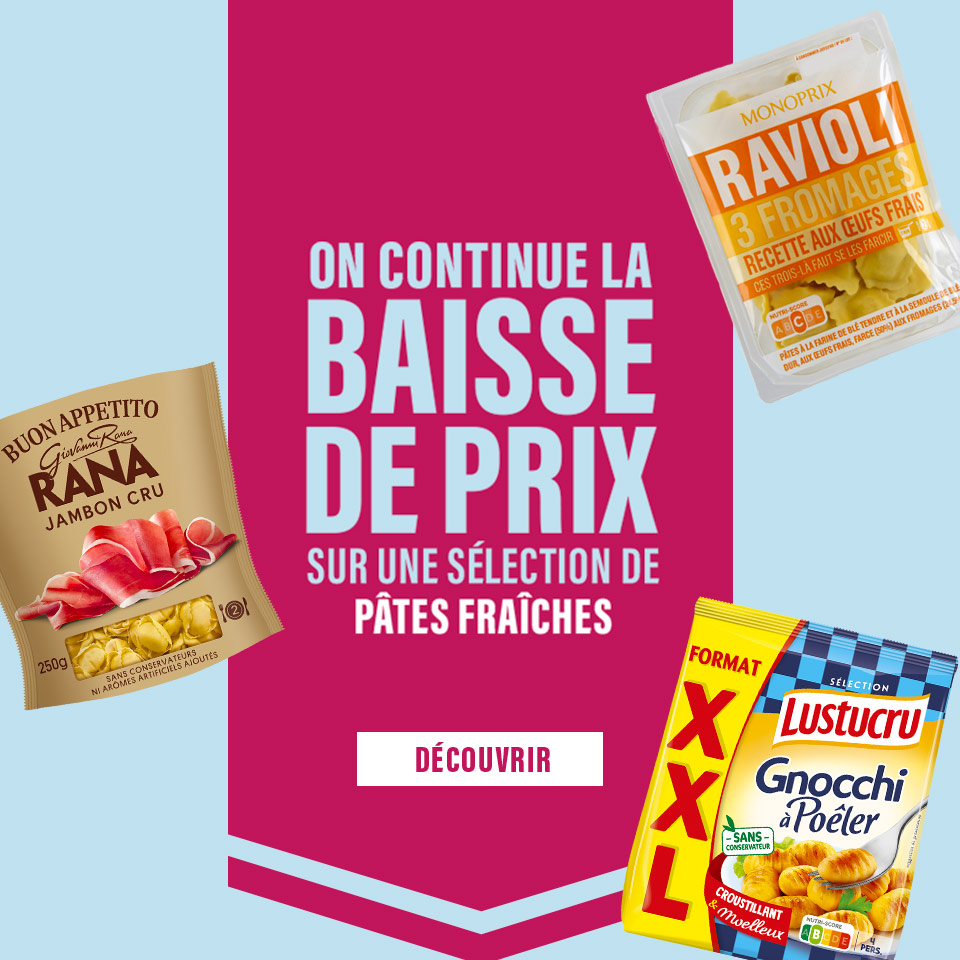 Prix en baisse sur plus de 500 produits du quotidien