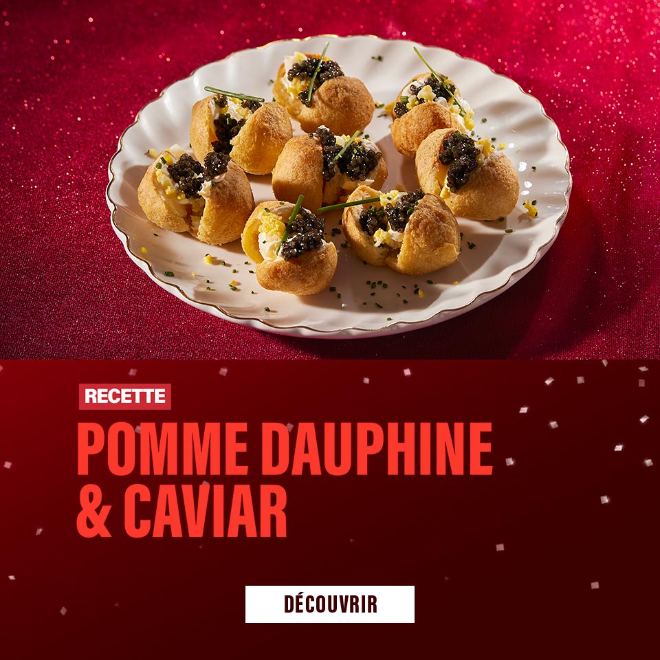 Recette pomme dauphine et caviar