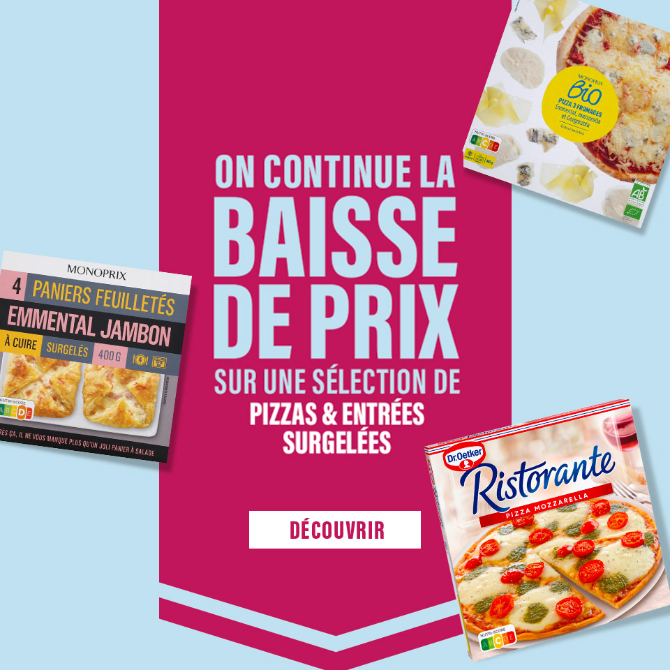 Prix en baisse sur plus de 1000 produits du quotidien