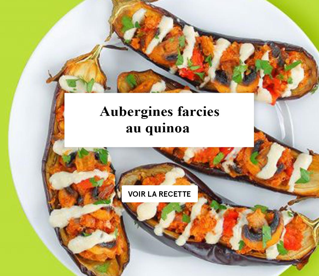 Aubergines farcies au quinoa