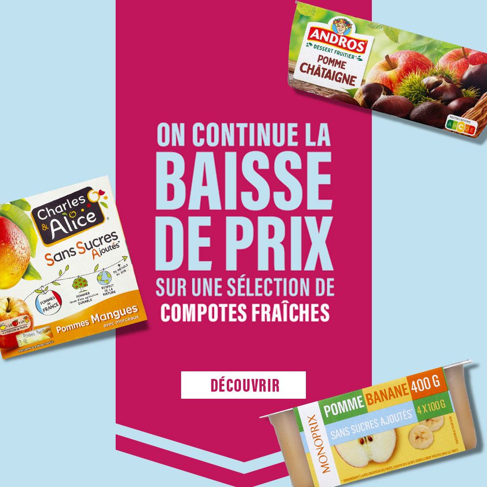 Prix en baisse sur plus de 500 produits du quotidien