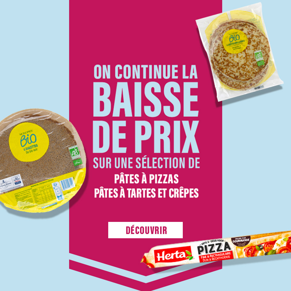 Prix en baisse sur plus de 1000 produits du quotidien
