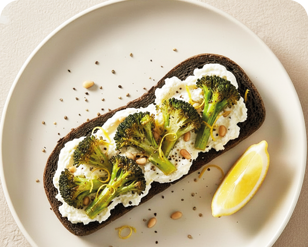 Brocoli toast au zaatar