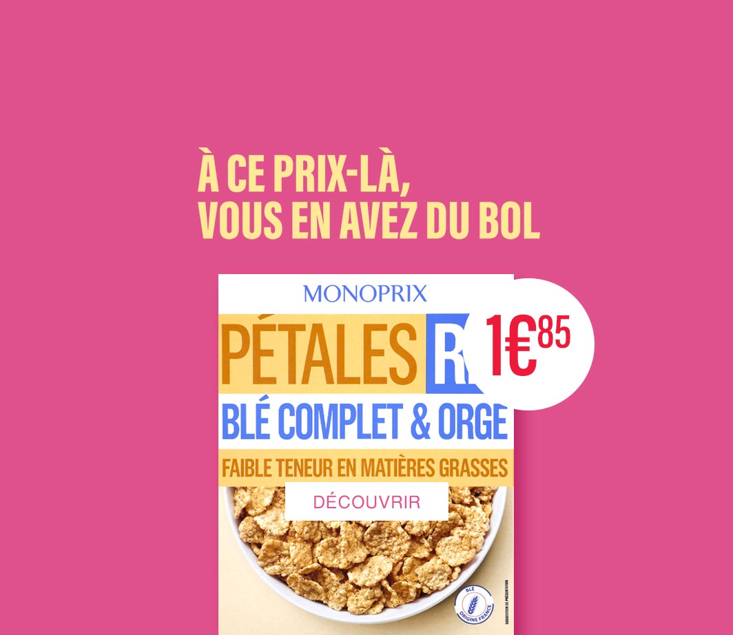 ENCART A CE PRIX LA: CEREALES