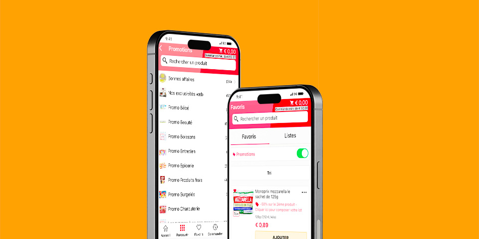 Application mobile Monoprix Courses
