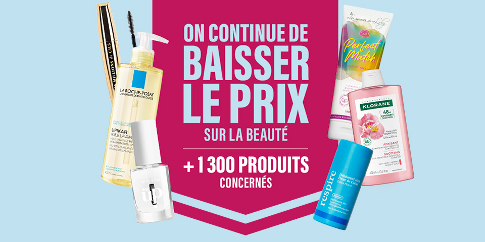 Prix en baisse sur plus de 1300 produits du quotidien
