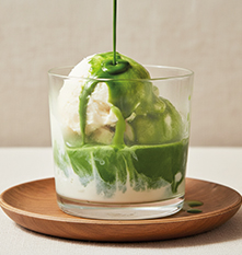 Affogato au thé matcha