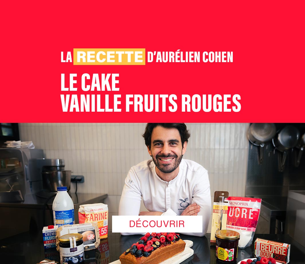 Recette Aurélien Cohen - Cake Vanille Fruits Rouges IDF