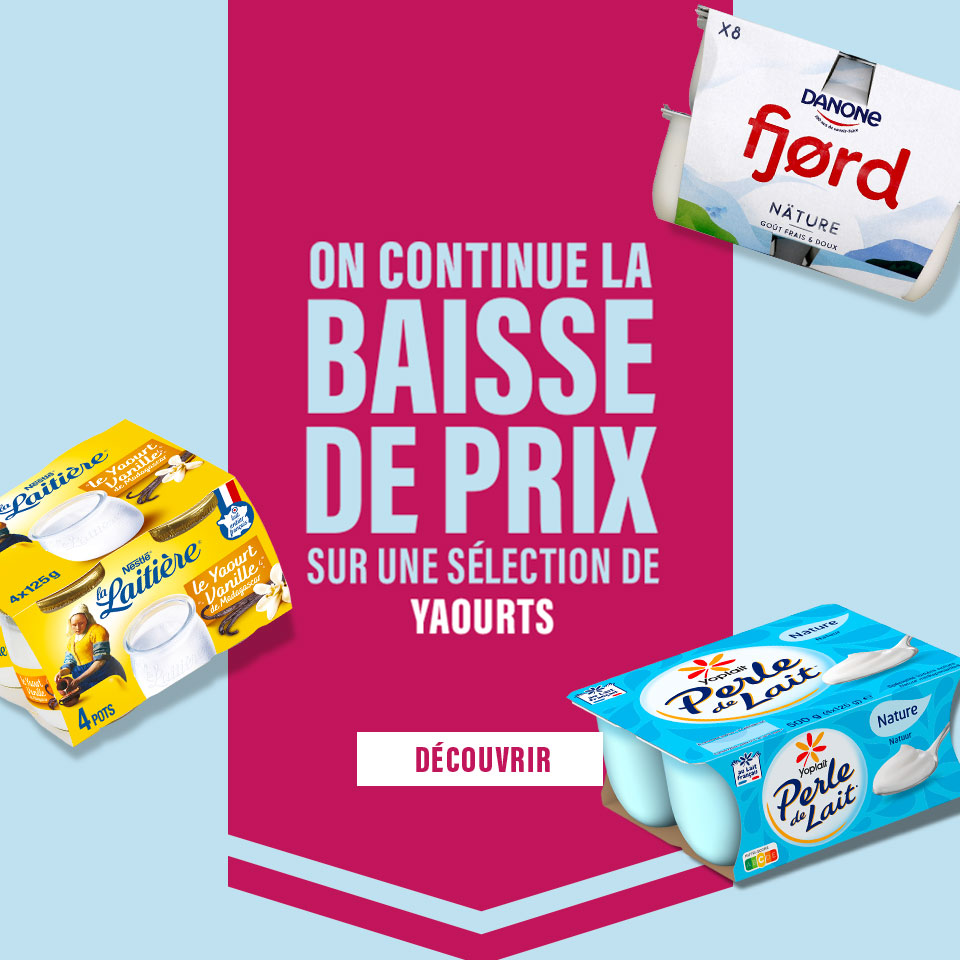 Prix en baisse sur plus de 1000 produits du quotidien