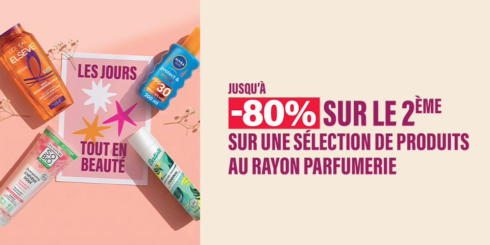 Jusqu'à -80% sur le 2ème