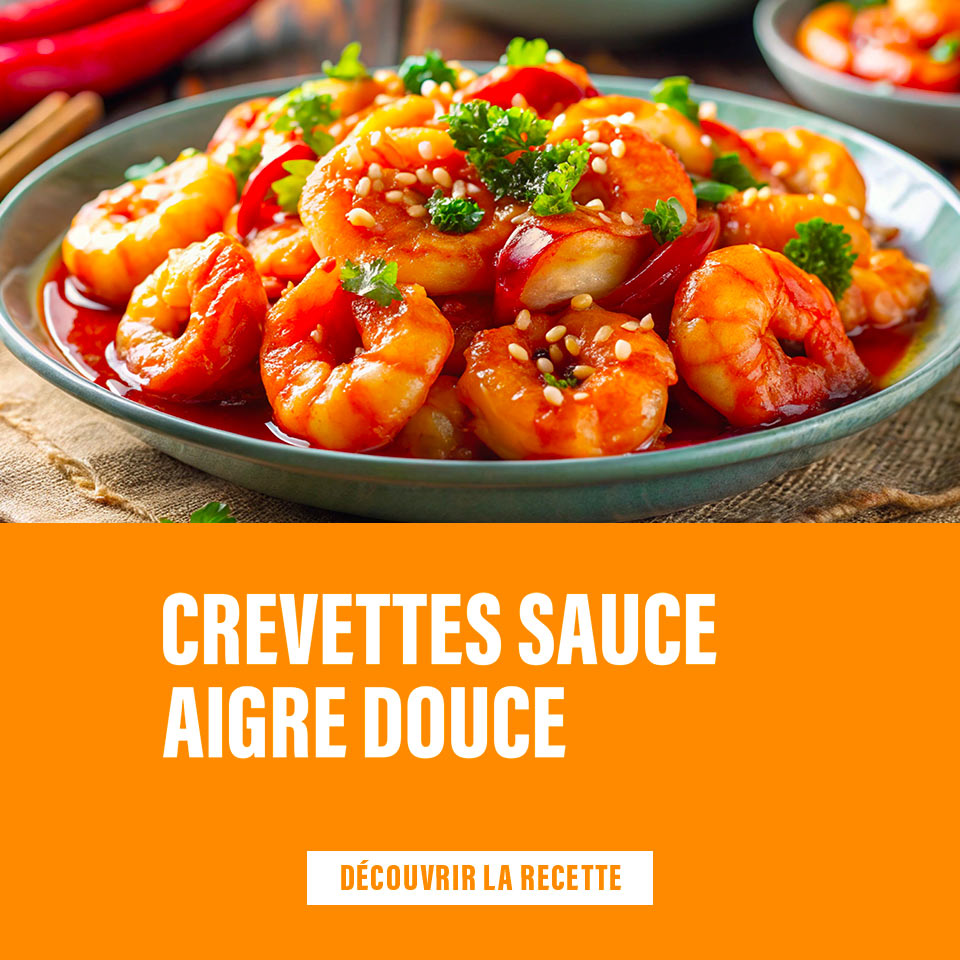 Encart crevettes sauce aigre douce