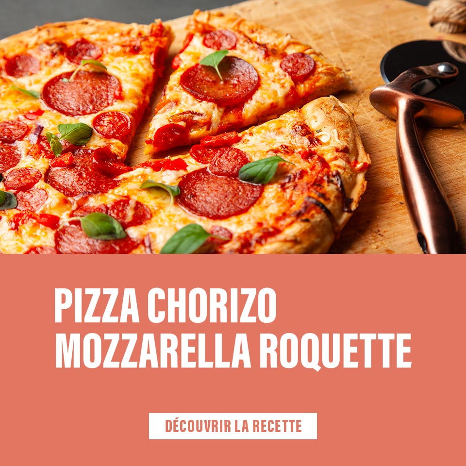 Pizza Chorizo Mozzarella Roquette