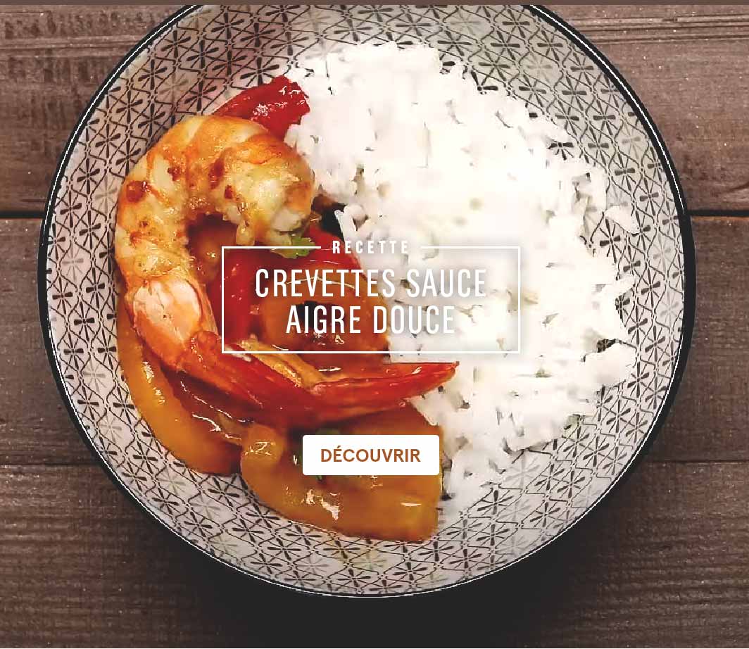 Crevettes sauce aigre douce