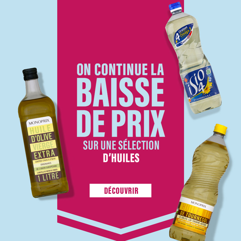 Prix en baisse sur plus de 1000 produits du quotidien