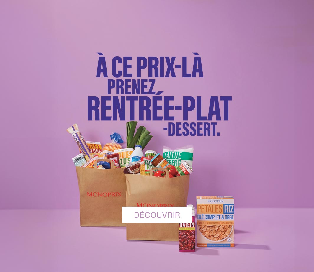 A CE PRIX LA C'EST RENTREE PLAT DESSERT