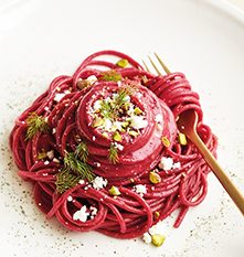 Pâtes au velours de betterave