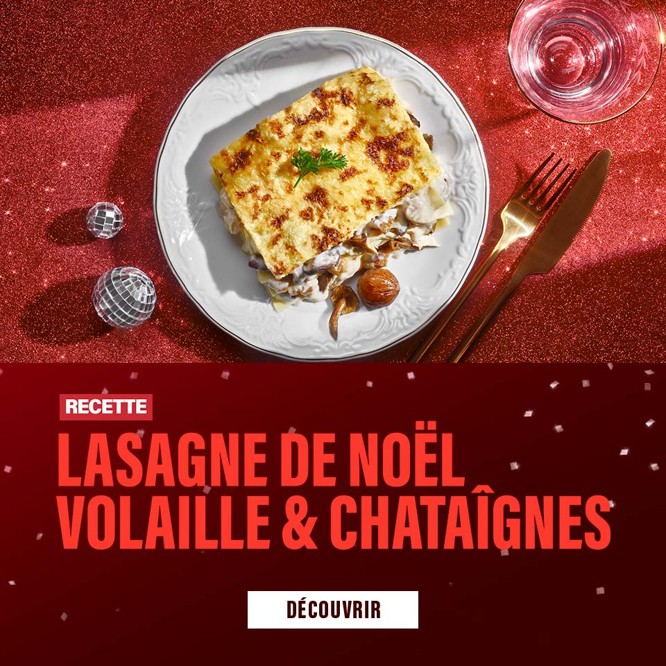 Recette Lasagnes de Noël volaille et châtaignes