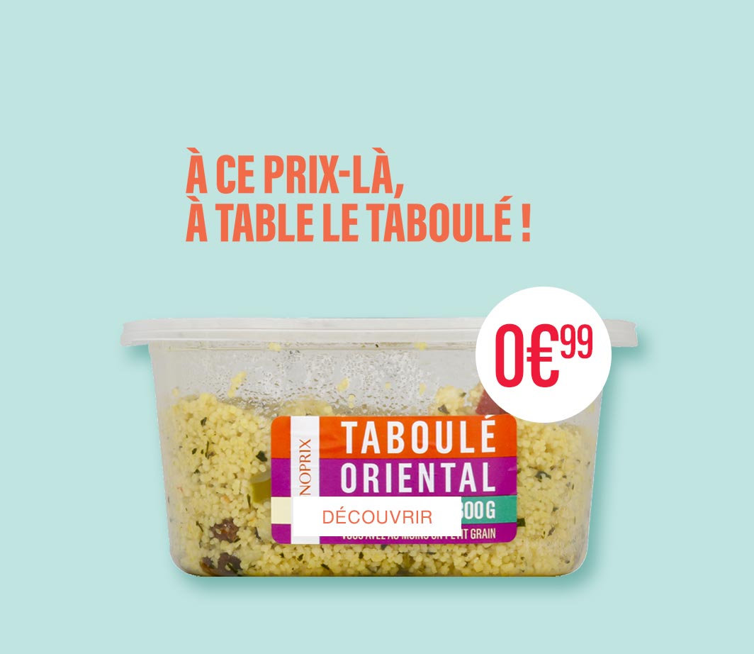 ENCART A CE PRIX LA: TABOULE