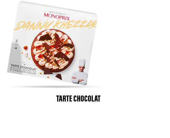 TARTE CHOCOLAT - Un sablé breton cacao, un puissant crémeux chocolat noisette, une ganache montée cacao, des éclats de noisette et praliné, le tout sublimé par des copeaux de chocolat