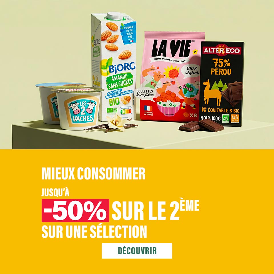 Mieux consommer, jusqu'à -50% sur le 2ème​