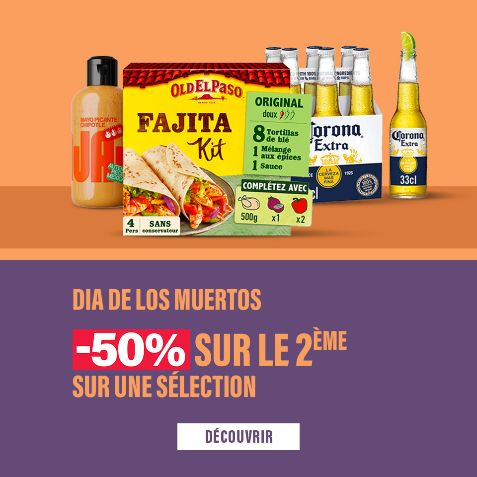 Dia de los Muertos , -50% sur le 2ème sur une selection de produits