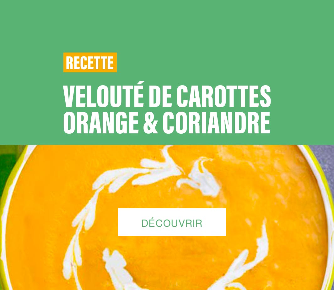 Velouté de carottes, orange et coriandre