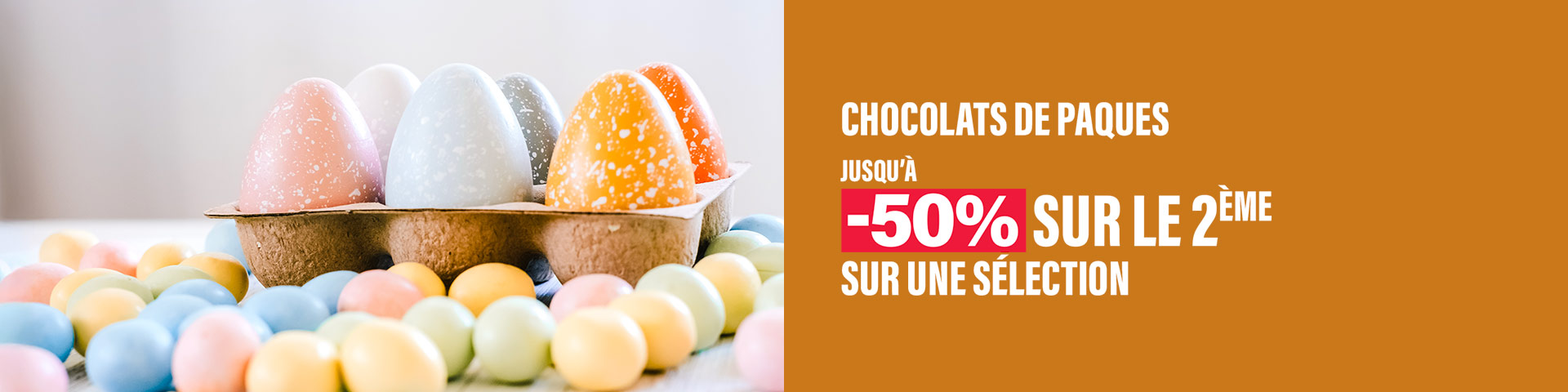 Chocolats de Pâques : jusqu'à -50% sur le 2ème