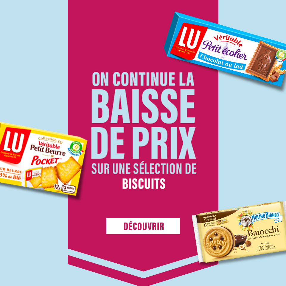 Prix en baisse sur plus de 1000 produits du quotidien