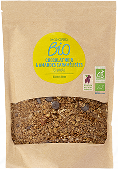 Granola Chocolat Noir et Amandes Caramélisées Monoprix Bio