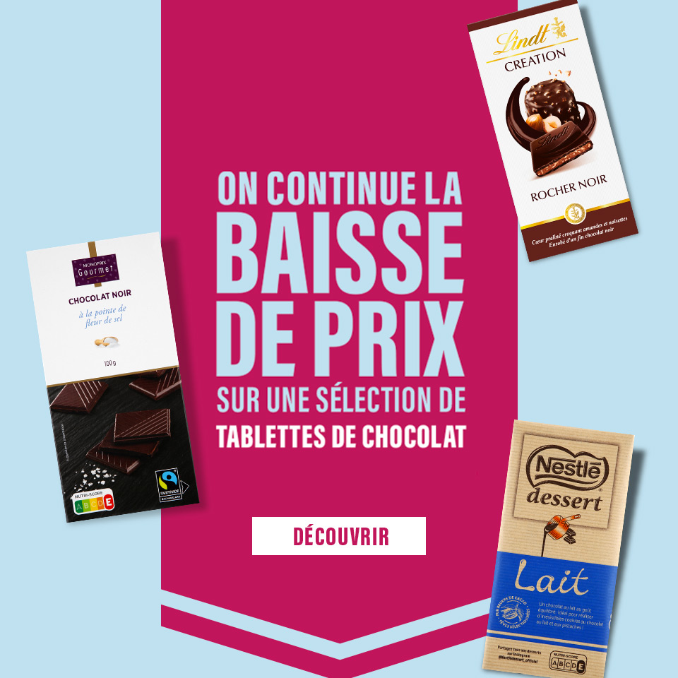 Prix en baisse sur plus de 1000 produits du quotidien