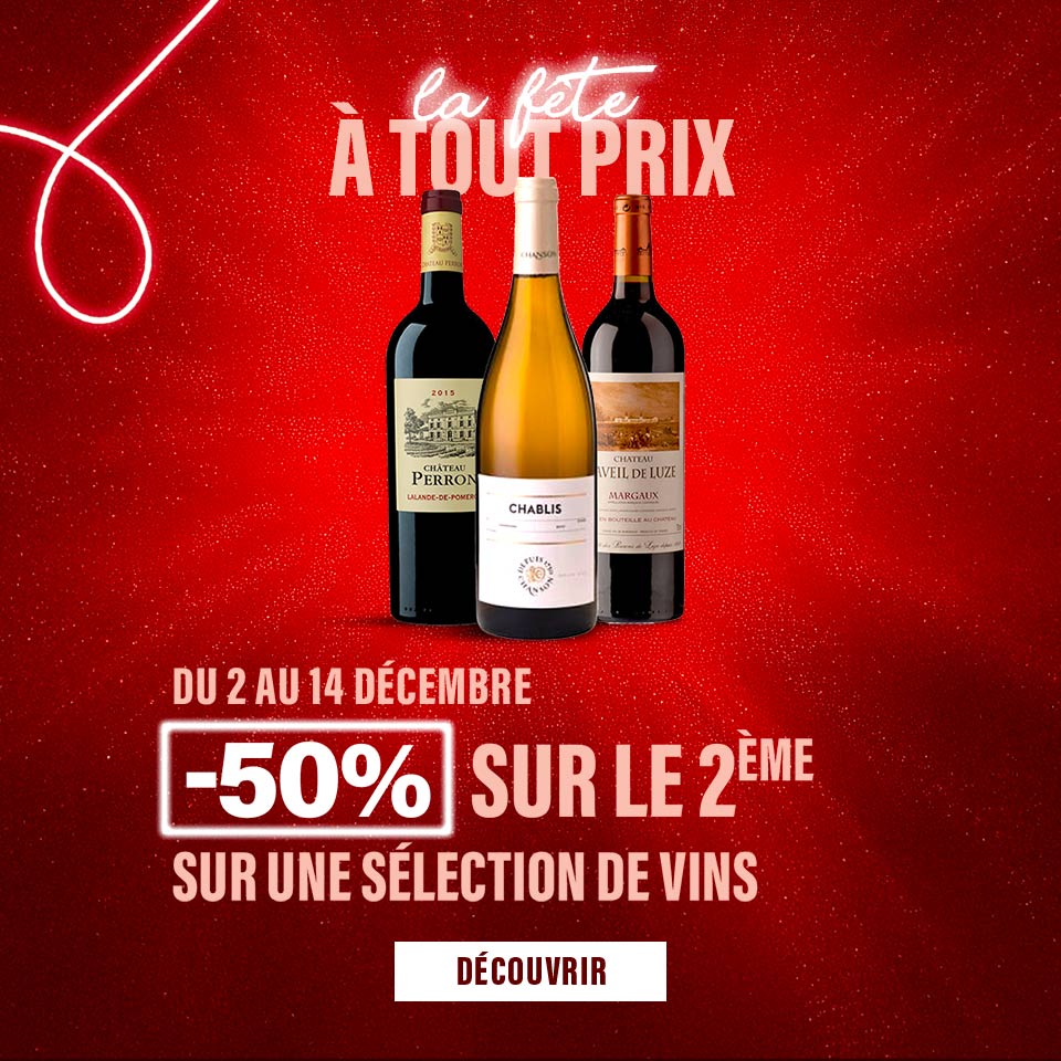 Happy days : 2ème -50% sur une sélection de vins
