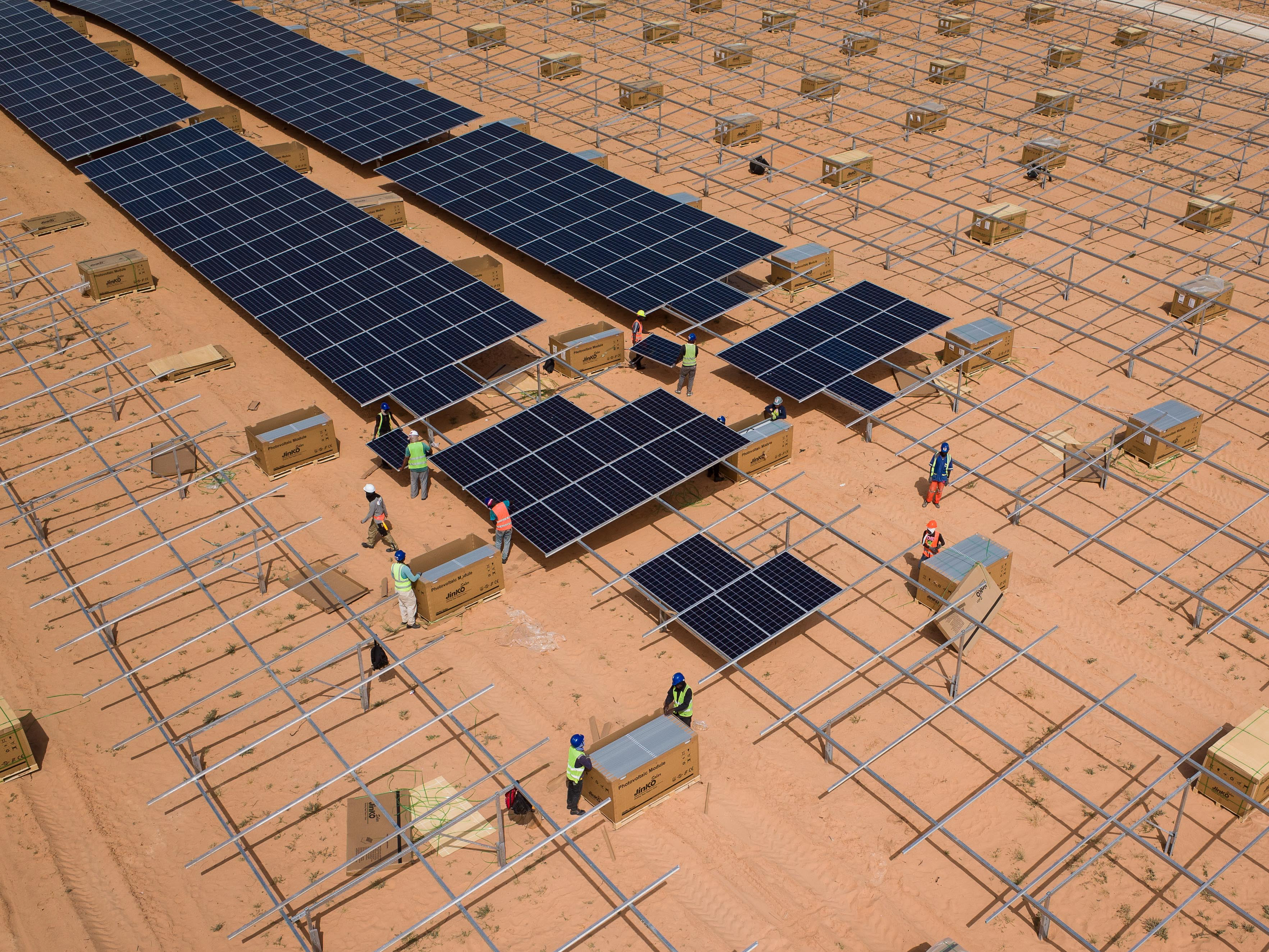 Construction of the solar plant