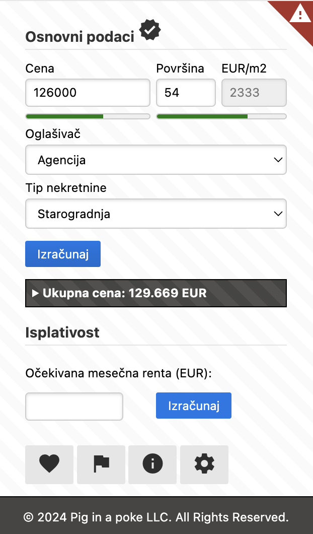 Notifikacija da za određeni oglas postoje prijavljene nepravilnosti.