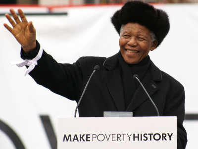 Nelson Mandela speaking for Make Poverty History