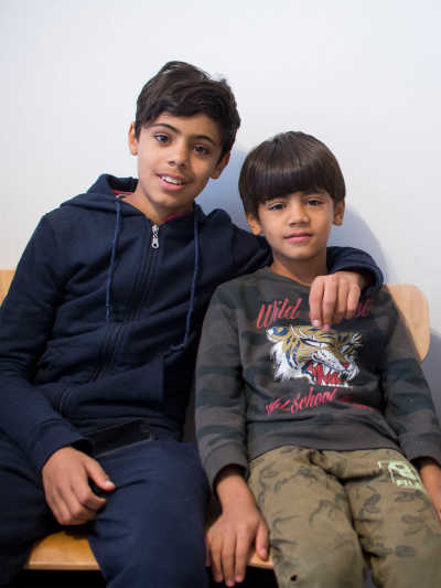 Farhad with his brother